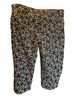 Lands' End Floral Stripes Black White Casual Pants Size 2X - photo 2