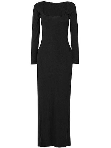 SKIMS Soft Lounge Ribbed Long Sleeve Dress Casual Dress (view 1)