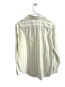 Frank & Eileen Button-up Shirt Small Chartreuse Green Stripe Button-Down Shirt (view 2)