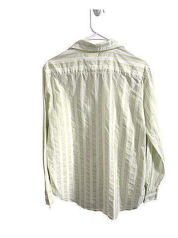 Frank & Eileen Button-up Shirt Small Chartreuse Green Stripe Button-Down Shirt (view 2)
