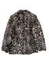 Chico's 100% Polyester Animal Print Black White Jacket Size L - photo 2
