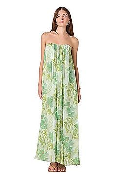 Astr The Label Strapless Green Floral Maxi Dress Casual Dress (view 1)