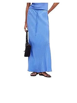 Madewell Cornflower Blue Drawstring Maxi Slip Skirt Casual Skirt (view 1)