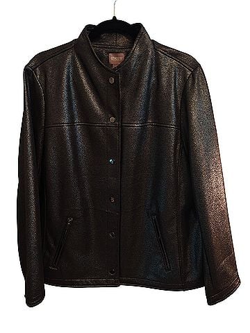 Chico's Faux Leather Jacket (view 1)