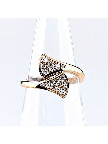 Bvlgari Bulgari BVLGARI Diva's Dream PG Pink Gold Ring with Small Diamonds 750 Diamond Women's (view 1)