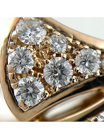 Bvlgari Bulgari BVLGARI Diva's Dream PG Pink Gold Ring with Small Diamonds 750 Diamond Women's (view 2)