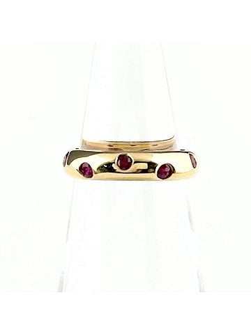 Tiffany & Co. Tiffany &amp; Co. Dots YG Yellow Gold Ring with Ruby (750) - Women's (view 1)