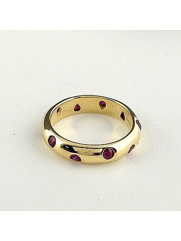 Tiffany & Co. Tiffany &amp; Co. Dots YG Yellow Gold Ring with Ruby (750) - Women's (view 2)