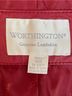 Worthington 100% Leather 100% Polyester Solid Red Jacket Size S - photo 3