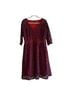 Miusol Floral Lace 3/4 Sleeve V Neck A Line Dress Active Dress - photo 1
