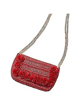 Loft 8 Pom Pom Crossbody Straw Woven Crossbody Bag (view 2)