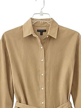 Banana Republic Tie Waist Maxi Shirt Dress Casual Dress (view 2)