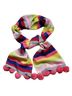 Talbots Multicolor Striped Pom Pom Knit Scarf Scarf - photo 2
