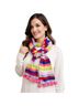 Talbots Multicolor Striped Pom Pom Knit Scarf Scarf - photo 1