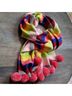 Talbots Multicolor Striped Pom Pom Knit Scarf Scarf - photo 7