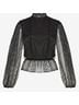 Express 100% Polyester Black Long Sleeve Blouse Size M - photo 7