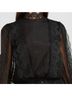Express 100% Polyester Black Long Sleeve Blouse Size M - photo 6
