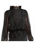 Express 100% Polyester Black Long Sleeve Blouse Size M - photo 3