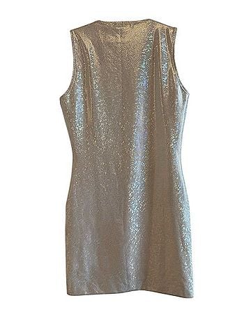 Saks Potts Hollographic Silver Mini Dress Cocktail Dress (view 2)