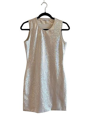 Saks Potts Hollographic Silver Mini Dress Cocktail Dress (view 1)