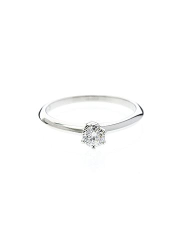 Tiffany & Co. Tiffany Solitaire Diamond Ring Platinum Fashion Diamond Band Ring Carat/0.23 Silver (view 1)