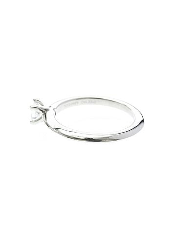 Tiffany & Co. Tiffany Solitaire Diamond Ring Platinum Fashion Diamond Band Ring Carat/0.22 Silver (view 2)