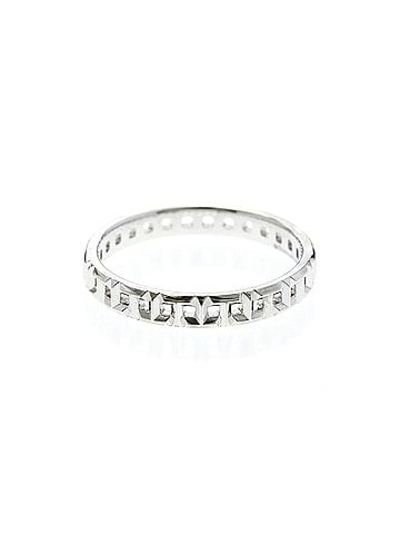 Tiffany & Co. Tiffany T True Narrowing White Gold (18K) Fashion No Stone Band Ring Silver (view 2)