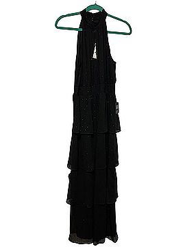 Express Black Tiered Halter Maxi Dress With Subtle Sparkle Casual Dress (view 1)