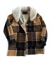 Filson 100% Wool 100% Lambskin 100% Cotton 100% Polyester Plaid Brown Tan Black Blue Coat Size S - photo 1