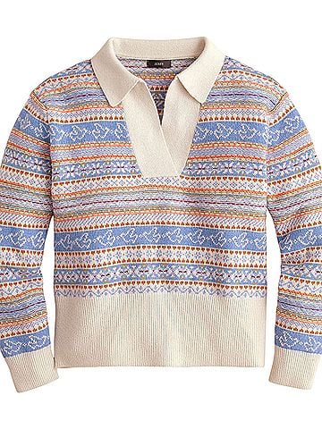 J.Crew Collared Fair Isle Pullover Sweater (view 1)