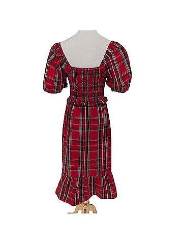 J.Crew Smocked Puff Sleeve Midi Dress Casual Dress (view 2)