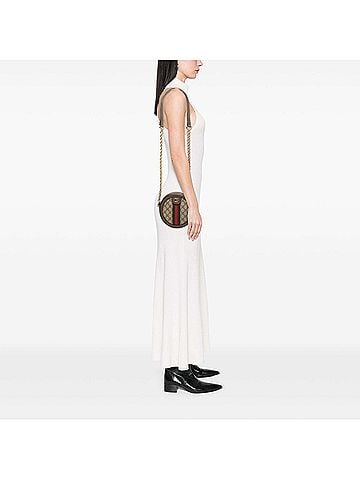 Gucci Mini GG Supreme Web Ophidia Round Crossbody (view 2)