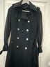 Marc Jacobs 100% Wool Black Silver Trenchcoat Size 4 - photo 3