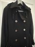 Marc Jacobs 100% Wool Black Silver Trenchcoat Size 4 - photo 6