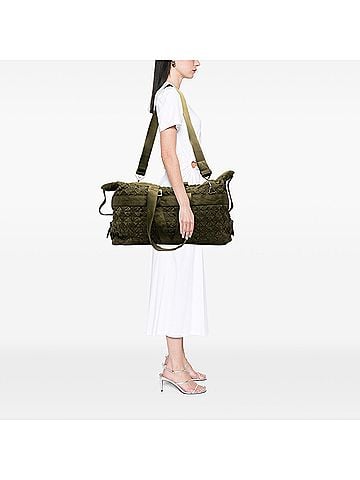 Bottega Veneta Canvas Intrecciato Webbing Cassette Duffle Bag (view 2)