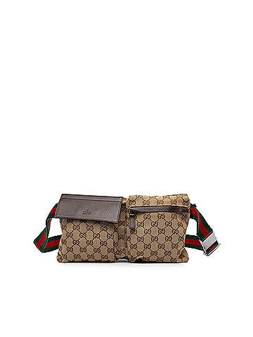 Gucci GG Canvas Web Double Pocket Belt Bag (view 1)