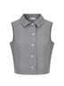 RIVIR Gray Sleeveless Button-Down Shirt Size M - photo 1