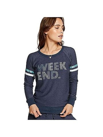 Chaser Glitter Weekend Sweatshirt Long Sleeve Top (view 1)