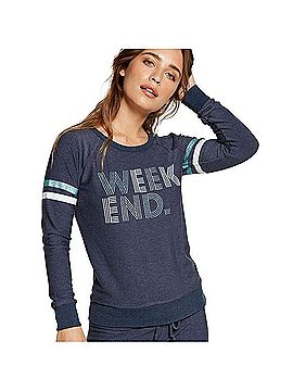 Chaser Glitter Weekend Sweatshirt Long Sleeve Top (view 2)