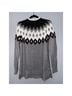 Ann Taylor LOFT Fair Isle Gray Black Pullover Sweater Size L - photo 6