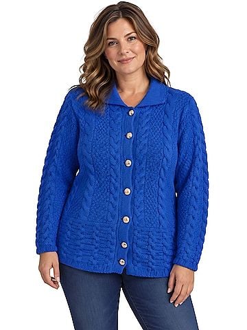 Aran Crafts Wool Cardigan (view 1)