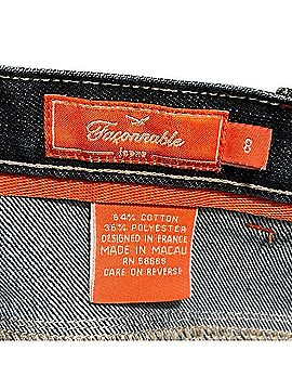 Faconnable Asymmetrical Denim Pencil Skirt Denim Skirt (view 2)
