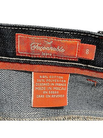 Faconnable Asymmetrical Denim Pencil Skirt Denim Skirt (view 2)
