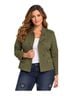Metrostyle 98% Cotton 2% Spandex 100% Polyester Green Jacket Size 18 - photo 1