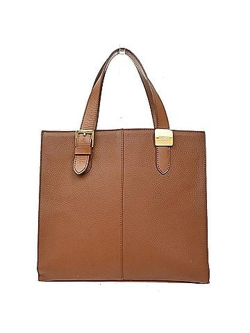 Burberry Vintage Zip Leather Brown Leather Tote Bag Bag (view 1)