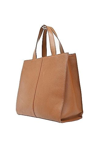 Burberry Vintage Zip Leather Brown Leather Tote Bag Bag (view 2)
