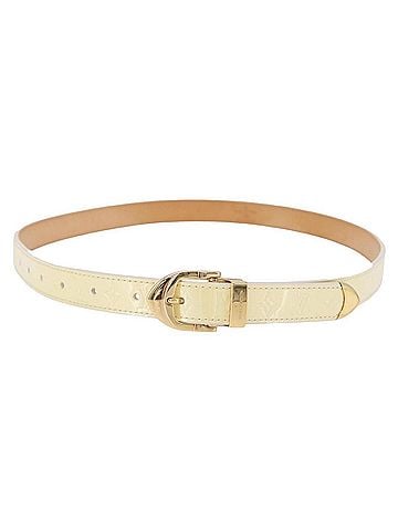Louis Vuitton Vernis Belt Lv Monogram Vernis Beige Patent_Leather Belts Accessory (view 1)