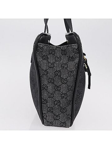 Gucci Gg Canvas Canvas Black Canvas Tote Bag Bag (view 2)