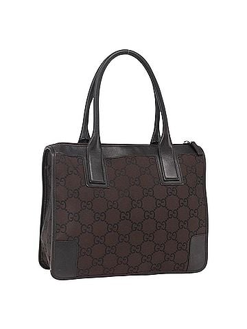 Gucci Gg Canvas Canvas Brown Canvas Tote Bag Bag (view 1)