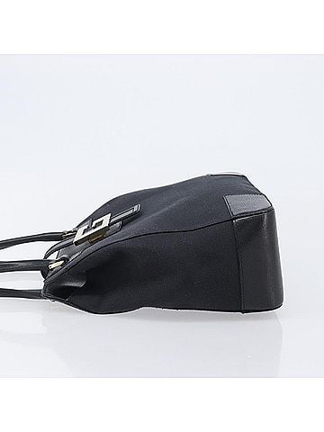 Gucci Vintage G Logo Canvas Black Leather Shoulder Bag Bag (view 2)